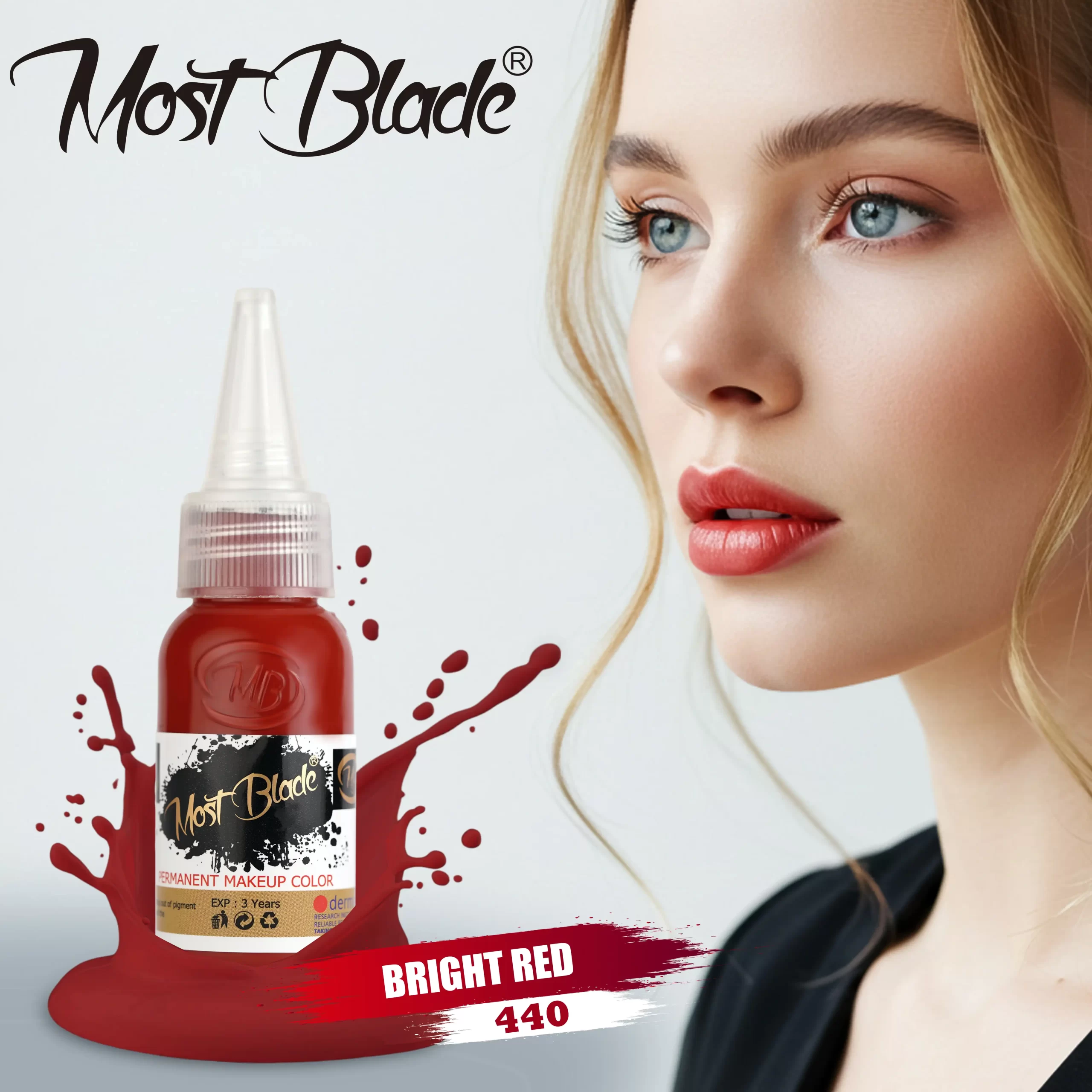 Most Blade Pigment Makeup Color — Bright Red 440 — Pick Size